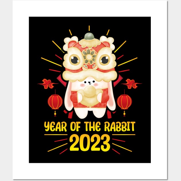 Good Luck Zodiac Happy Chinese New Year of the Rabbit 2023 Wall Art by star trek fanart and more